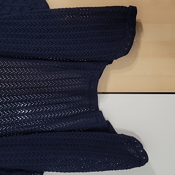 WOMENS Catherine's navy sweater duster short‎ sleeve 1X 18/20W Preloved - Picture 2 of 9